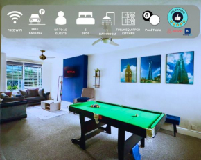 Spacious Home-PoolTable-FreeParking-10Guests